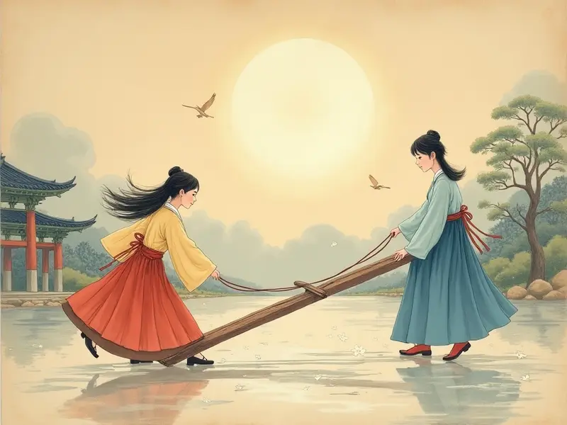 꿈 삽화: 널뛰기